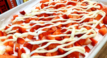 Strawberries and Cream Tres Leches Cake